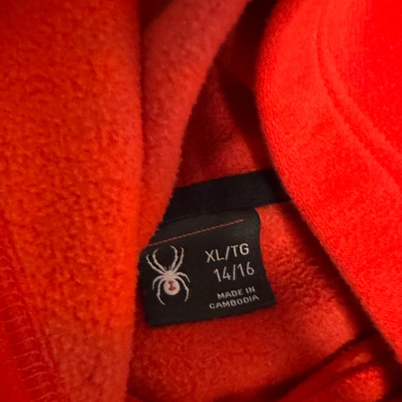 Red spyder unisex hoodie - Picture 2 of 2